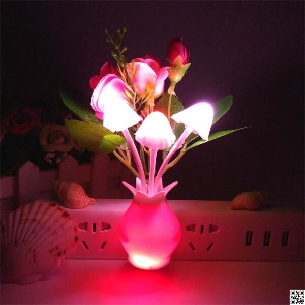 Romantic LED Mushroom Night Light, Day Night Sensor LED Mushroom Light - Image 4