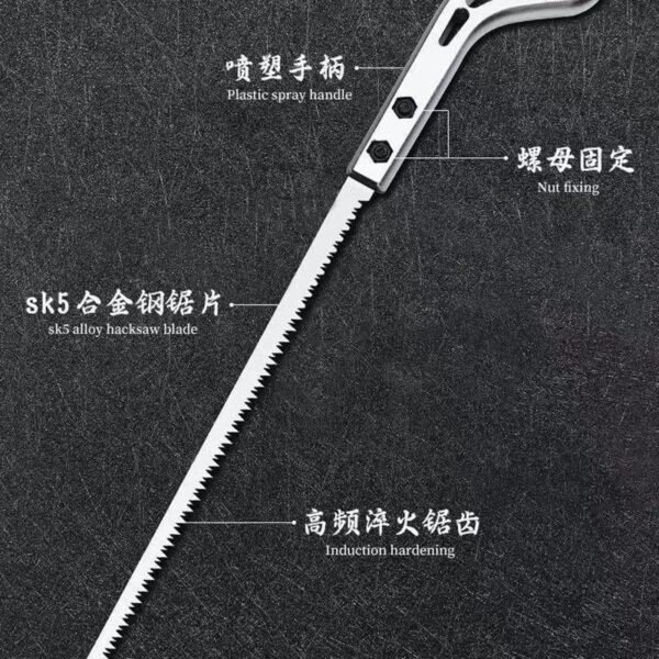 Outdoor Portable Mini Hand Saw – Sharp Manganese Steel Blade for Camping, Gardening & Wood Cutting