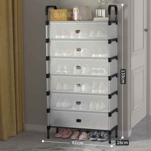 Adjustable Metal Shoe Rack – Space-Saving Dustproof Organizer for Entryway, Hallway & Bedroom - Image 4